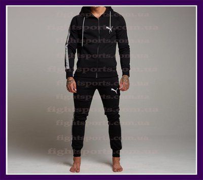 Мужской Спортивный костюм пума стильный крутой легкий черный PUMA S 1618814634 фото