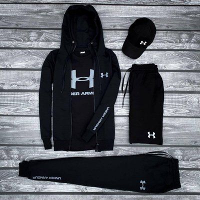 Спортивный костюм мужской Андер армор шорты кепка Комплект Under armour осень весна XL 2615041387 фото