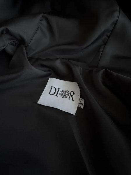 Вітровка чоловіча Stone Island x Dior чорна куртка Стон Айленд x Діор з капюшоном весна осінь повсякденна XL 2661837162 фото