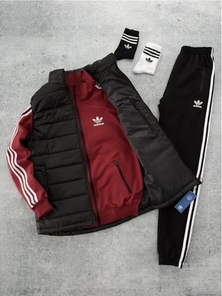 Спортивний костюм чоловічий Адідас Adidas жилет шкарпетки комплект з олімпійкою весняний осінній S 2623448071 фото