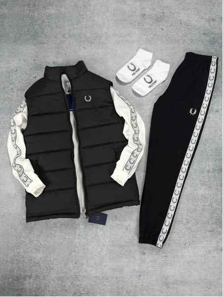 Спортивный мужской комплект Fred Perry жилетка свитшот штаны весенний Осенний L 2630277668 фото