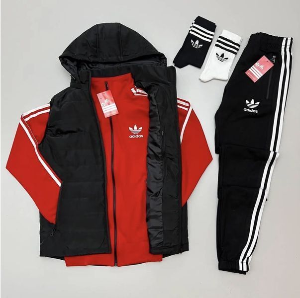 Спортивний костюм чоловічий Адідас Adidas жилет шкарпетки комплект з олімпійкою весняний осінній S 2623448071 фото