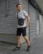 Комплект чоловічий спортивний Puma сіра футболка+чорні шорти+чорна барсетка костюм літній пума 2655165272 фото 7