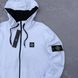 Зіп-худі чоловіча Stone Island біла весняна літня осіння спортивна кофта з капюшоном двонитка повсякденна M 2611833562 фото 3