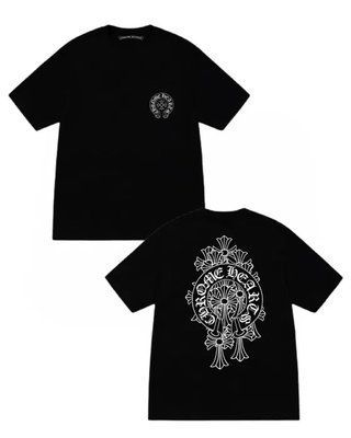 Мужская футболка Chrome Hearts черная с принтом хлопковая спортивная повседневная лето осень весна S 2670292317 фото