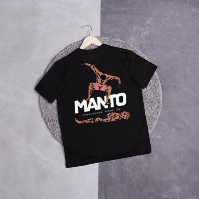 Футболка мужская Manto t-shirt STOMP черная летняя трикотажная тенниска M 2612780676 фото