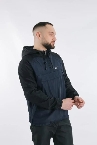 Ветровка анорак куртка мужская Найк "House" Nike синяя весенняя осенняя легкая водоотталкивающая L 2490463407 фото