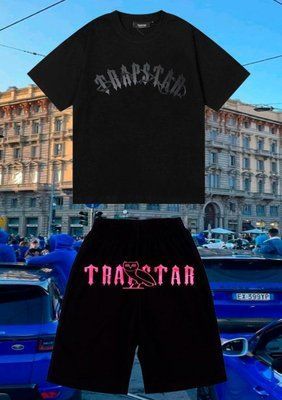 Шорти футболка Trapstar чорний комплект чоловічий літній повсякденний M 2606829193 фото
