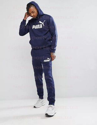 Крутой Мужской Спортивный костюм легкий весенний для прогулок синий PUMA M 2081738897 фото