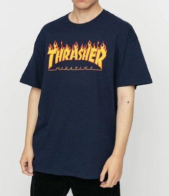 Футболка чоловіча оверсайз thrasher чорна трикотажна широка теніска 2602897909 фото