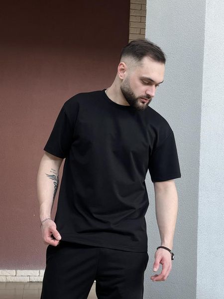 Комплект спортивний чоловічий Loud чорний футболка штани костюм літній трикотажний повсякденний 2655165174 фото