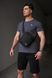 Комплект чоловічий спортивний Puma темно-сіра футболка+чорні шорти+чорна барсетка костюм літній пума 2655165284 фото 3
