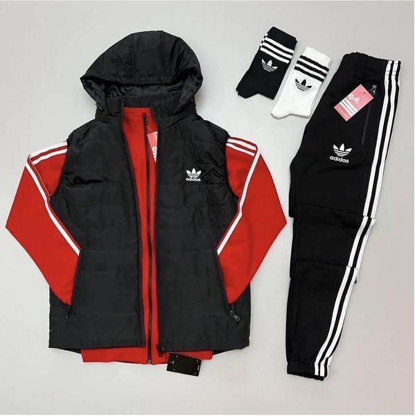 Спортивний костюм чоловічий Адідас Adidas жилет шкарпетки комплект з олімпійкою весняний осінній L 2623448073 фото