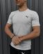 Комплект чоловічий спортивний Puma сіра футболка+ чорні шорти костюм літній трикотажний пума повсякденний 3XL 2655561178 фото 4