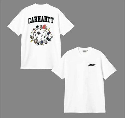 Футболка чоловіча оверсайз carhartt біла широка бавовняна теніска вільного крою XL 2602695534 фото