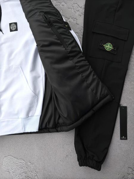 Спортивный костюм мужской стон айленд stone island комплект жилетка осенний весенний набор 3в1 2628201315 фото