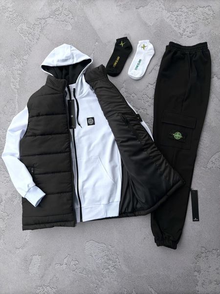 Спортивный костюм мужской стон айленд stone island комплект жилетка осенний весенний набор 3в1 2628201315 фото