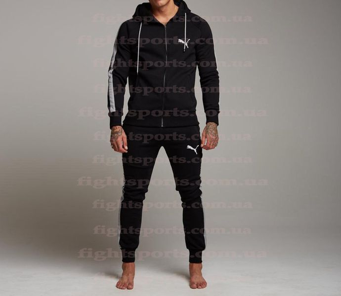 Мужской Спортивный костюм пума стильный крутой легкий черный PUMA 1596091361 фото