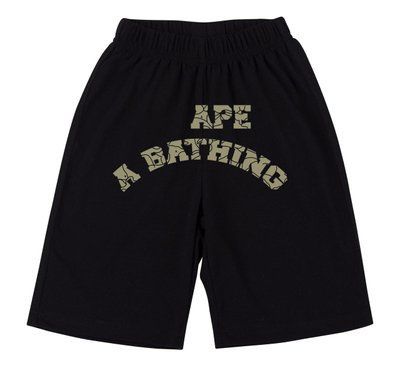 Шорти чоловічі Bape чорні трикотажні спортивні повсякденні 2604053564 фото