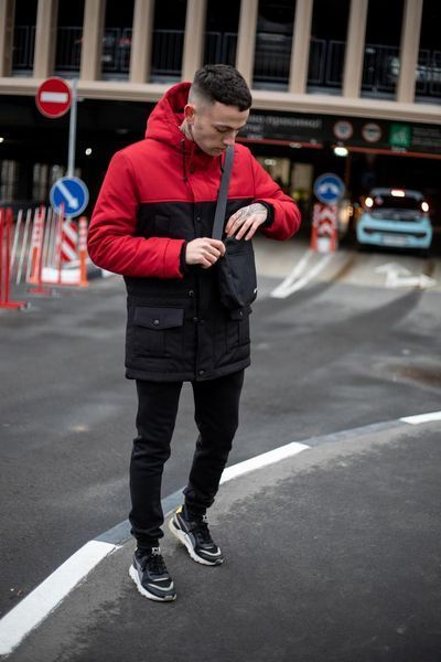 Парка зимова Найк Nike комплект штани з тринитки утеплені + Барсетка та рукавички У Подарунок! 2400533779 фото