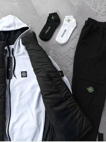 Спортивний костюм чоловічий стон айленд stone island комплект жилет осінній весняний набір 3в1 2628440494 фото