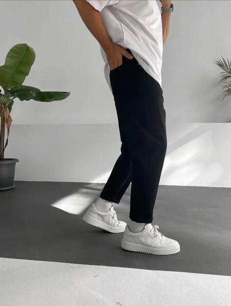 Джинси МОМ Чоловічі весняні осінні чорні Модні Стильні молодіжні 38 2584687417 фото