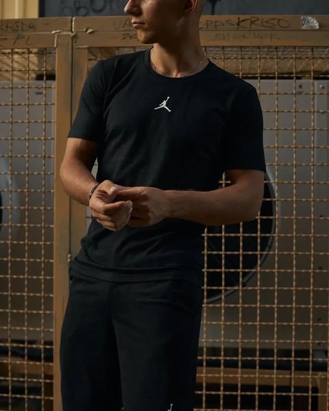 Спортивный комплект мужской Jordan черный футболка шорты летний костюм трикотажный джордан повседневный XL 2657859787 фото