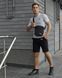 Комплект чоловічий спортивний Puma сіра футболка+чорні шорти+чорна барсетка костюм літній пума XXL 2656518655 фото 8