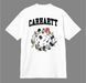 Футболка чоловіча оверсайз carhartt біла широка бавовняна теніска вільного крою 2602625083 фото 2