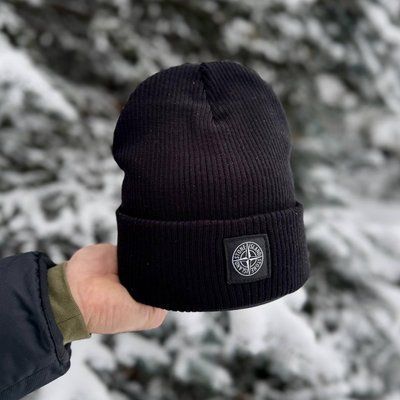 Шапка Stone Island черная 2374993944 фото