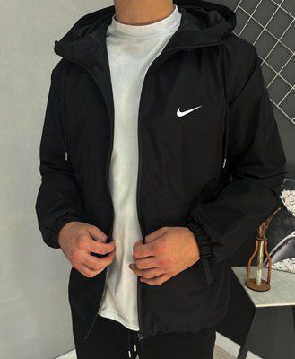 Ветровка куртка мужская Найк Nike черная весенняя осенняя легкая водоотталкивающая 2487322622 фото