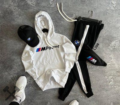 Спортивный костюм мужской Bmw Motorsport белый комплект худи штаны кепка бананка бмв весна осень лето XL 2625308561 фото