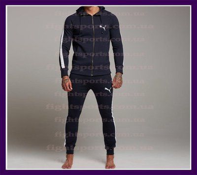 Мужской Спортивный костюм пума стильный крутой легкий синий PUMA L 1618852690 фото