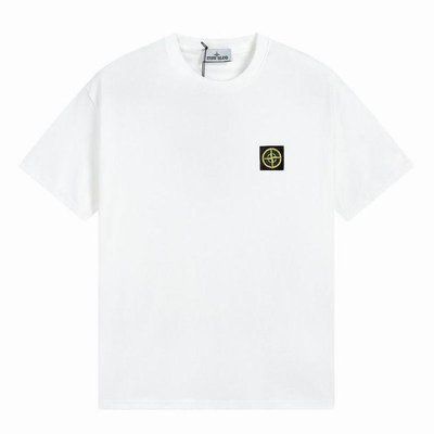 Чоловіча футболка Stone Island біла спортивна з принтом літо весна осінь повсякденна XXL 2670274948 фото
