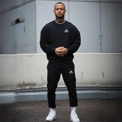 Спортивный костюм Мужской Адидас теплый Осенний Adidas Худи и штаны 2354914270 фото