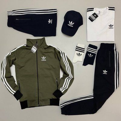 Комплект мужской Адидас Adidas спортивный костюм шорты футболка кепка весенний осенний XL 2623654438 фото