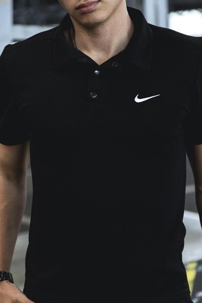 Спортивный комплект мужской Nike черный поло шорты барсетка костюм летний найк трикотажный повседневный 2655165178 фото