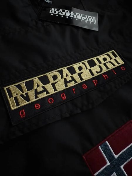 Вітровка чоловіча Анорак Napapijri чорна куртка осінь весна з капюшоном повсякденна XL 2661864406 фото