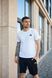 Комплект спортивний чоловічий Adidas біла футболка+чорні шорти костюм літній трикотажний адідас повсякденний XL 2656561712 фото 1