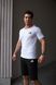 Комплект спортивний чоловічий Adidas біла футболка+чорні шорти костюм літній трикотажний адідас повсякденний 2655165294 фото 2
