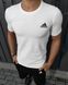 Комплект спортивний чоловічий Adidas біла футболка+чорні шорти костюм літній трикотажний адідас повсякденний 2655165294 фото 9