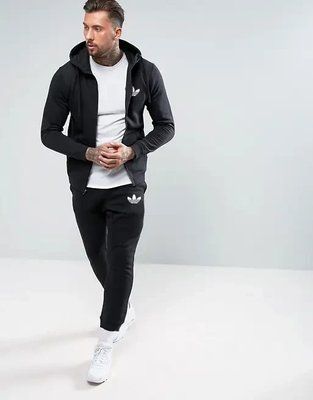 Спортивний костюм Чоловічий Адідас Осінній теплий Adidas Худі та штани L 2355017675 фото