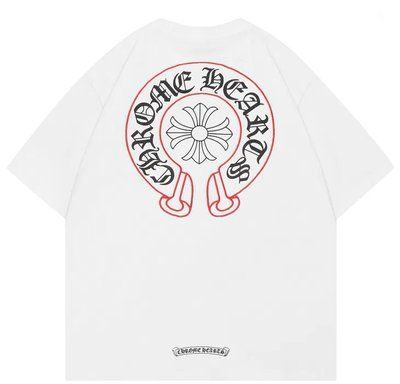 Футболка чоловіча Chrome Hearts біла з принтом бавовняна спортивна повсякденна літо осінь весна 2669243930 фото