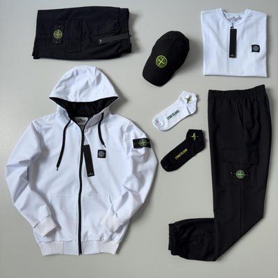 Спортивный костюм мужской стон айленд Stone Island шорты футболка кепка весна лето осень M 2628464600 фото