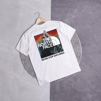 Футболка мужская the north face белая летняя трикотажная тенниска 2612377586 фото