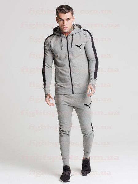 Мужской Спортивный костюм пума стильный крутой легкий серый PUMA 1596091364 фото