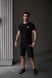 Комплект спортивний чоловічий Adidas чорний футболка шорти костюм літній трикотажний адідас повсякденний 2655165295 фото 8