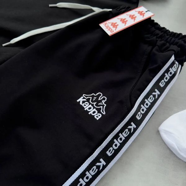 Шорти футболка Kappa чорний комплект чоловічий літній повсякденний XL 2607542541 фото