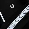 Худі чоловіча з блискавкою Fred Perry чорна весняна літня осіння спортивна кофта двонитка комір-стійка XXL 2611835992 фото