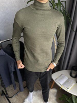 Гольф мужской базовый на микрофлисе хаки XXXL 2405113270 фото